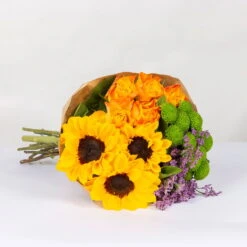 Gemischter Blumenbund 'Sommergruß' Inkl. Gratis Grußkarte -Compo Geschaft 1025700005 DIY Mixbund Sommergruss Helianthus Rose Santini Statice 1 94405