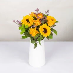 Gemischter Blumenbund 'Sommergruß' Inkl. Gratis Grußkarte -Compo Geschaft 1025700005 DIY Mixbund Sommergruss Helianthus Rose Santini Statice 2 94406