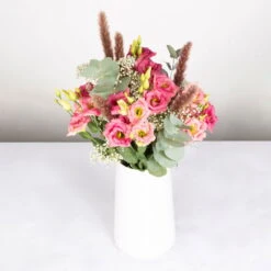 Gemischter Blumenbund 'Eleganz In Rosa' Inkl. Gratis Grußkarte -Compo Geschaft 1025700014 DIY Mixbund Eleganz in Rosa Lisianthus rosa Gypso Euka Fluffy 2 94536