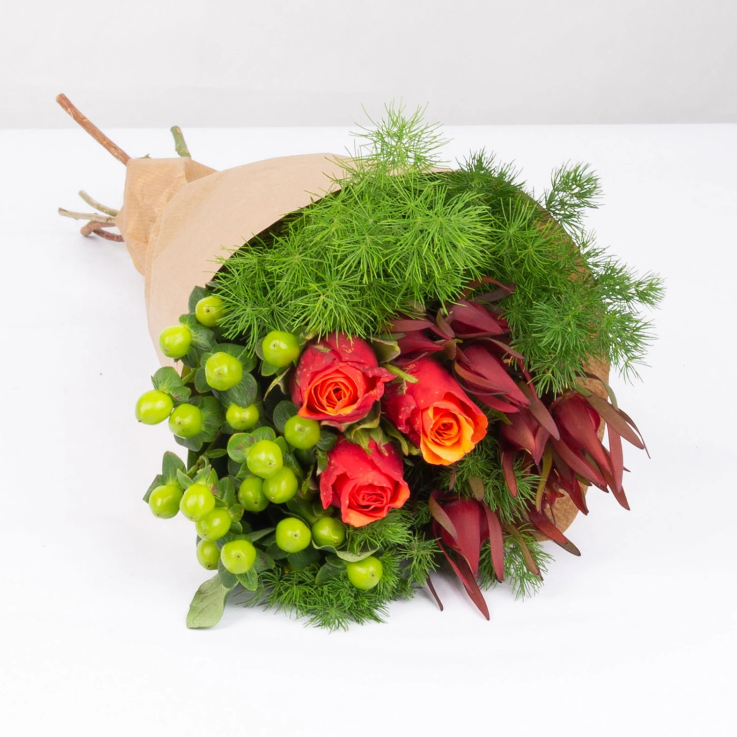 Blumenbund Rose 'Espana' Mit Zierspargel, Mit Gratis Grußkarte 4 Blumenbund Rose 'Espana' Mit Zierspargel, Mit Gratis Grußkarte – Bild 2