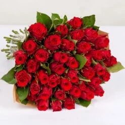Blumenbund Mit Rosen, 40er-Bund, Rot, Inkl. Gratis Grußkarte -Compo Geschaft 1045500009 Rote Rose 40er Bund 40cm 1 85344