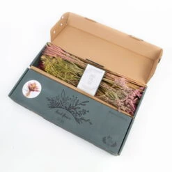 Trockenblumen DIY-Set, Natur-rosa, Länge Ca. 60 Cm -Compo Geschaft 1055300012 Trockenblumen DIY Box pink gemischt WS 2 95062